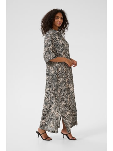 Kaffe Kleid KAthora Loose fit in Feather Gray Leaf Print