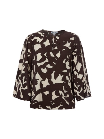 More & More Blusenshirt in schoko ecru - 0001