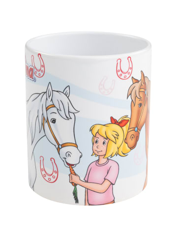 Bibi und Tina Bibi & Tina Tasse Hufeisen Kaffeetasse Becher Kaffeebecher 320 ml in weiß