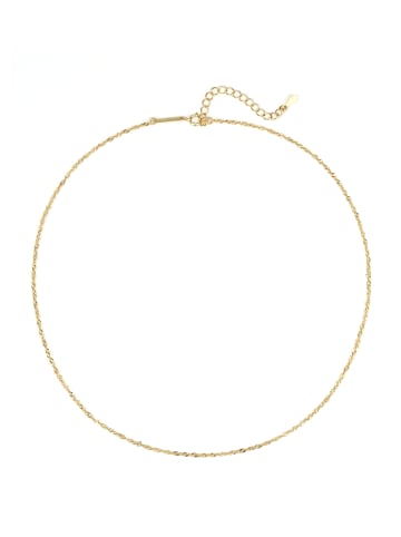 Hey Happiness Vergold. Halskette Singapurkette 925 Sterlingsilber in Gold - (L) 46 cm