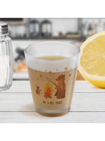 Mr. & Mrs. Panda Gläschen Bär & Marienkäfer Lagerfeuer ohne Spruch in Transparent