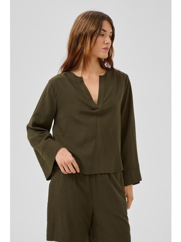 My Essential Wardrobe Bluse langarm DiasMW Box fit in Forest Night