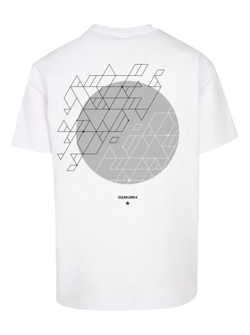 F4NT4STIC Heavy Oversize T-Shirt Geometric Grau in weiß