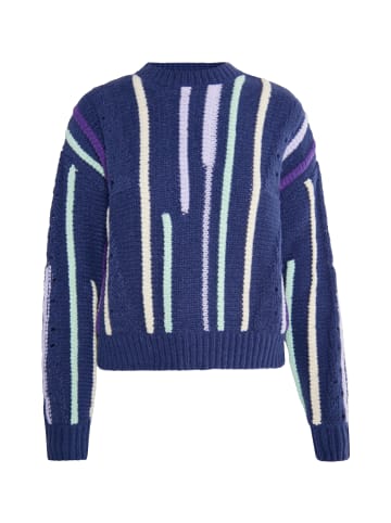 IZIA Damen Pullover in Marine Mehrfarbig