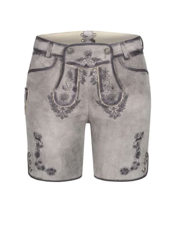 Nübler Lederhose kurz Tiana M in Silber