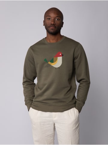 wat? Apparel Sweatshirt Vogel in Khaki
