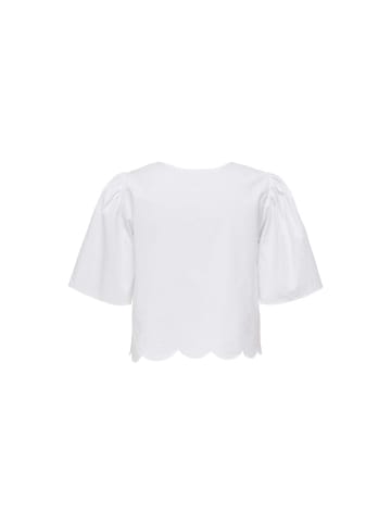 JDY Halbarmbluse in Bright White