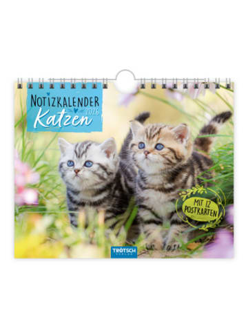 Trötsch Kalender - Trötsch Notizkalender Querformat Notizkalender Katzen 2026 mit