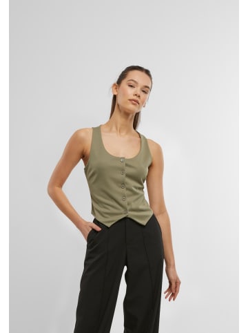 Urban Classics Urban Classics Ladies Jersey Vest in paleolive