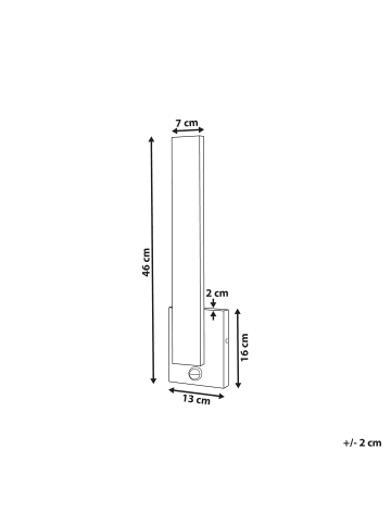 Beliani Wandleuchte für den Außenbereich TUMMEL in Schwarz
