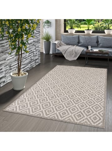 Pergamon In- & Outdoor Teppich Valencia Fliesenoptik in grau