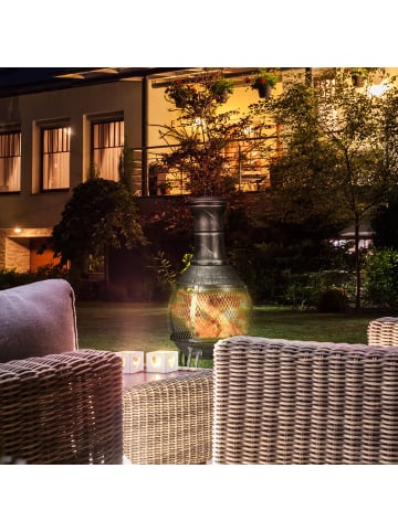 relaxdays Aztekenofen in Grau - (B)45x (H)89 x (T)45 cm