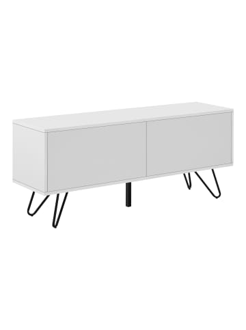 en.casa Sideboard Bollebygd in Weiß (H)46.5cm (B)110cm (T)30cm