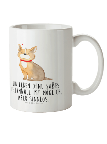 Mr. & Mrs. Panda Kindertasse Hund Glück mit Spruch in Weiß