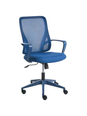 Beliani Bürostuhl LUMA in Blau - (W) 60 x (H) 98 x (L) 60 cm
