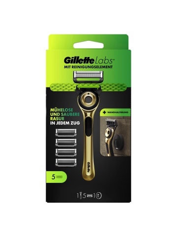 Gillette Nassrasierer "Labs" + 5 Rasierklingen & -halter