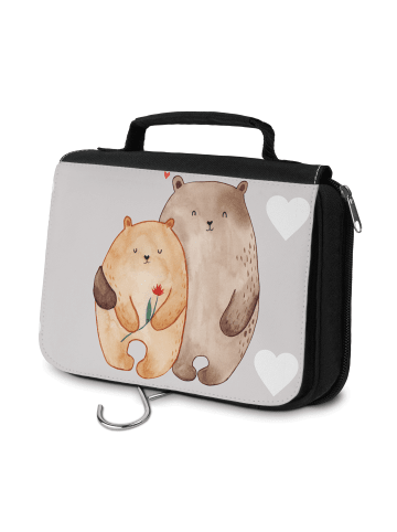 Mr. & Mrs. Panda beautycase Bären Liebe ohne Spruch in Grau Pastell