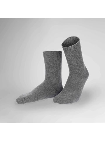 Hudson Socken Relax Soft druckfreier Bund in Grau-mel.