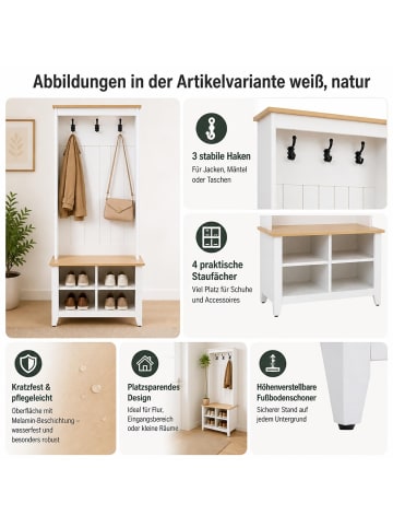 MCW Garderobe P28, Hellgrau, natur
