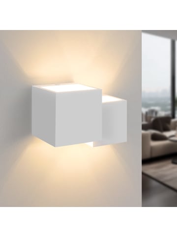 ZMH Wandleuchte in weiß 2-flammige G9 Up and Down Design Gips Modern