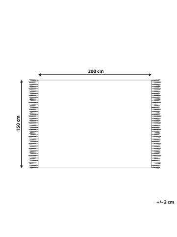 Beliani Kuscheldecke KHARI in Beige - (W) 150 x (H) 1 x (L) 200 cm