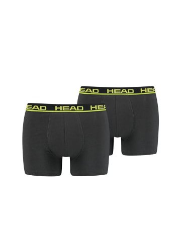 HEAD Boxershort 2er Pack in Anthrazit/Gelb