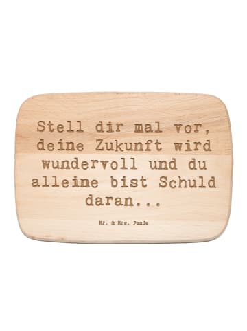 Mr. & Mrs. Panda Frühstücksbrettchen Spruch Mutig zu sich selbst... in Transparent