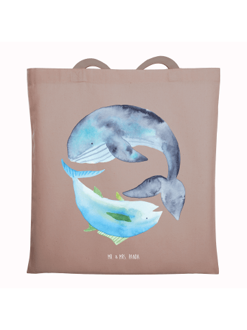Mr. & Mrs. Panda Schultasche Walfisch Thunfisch ohne Spruch in Braun Pastell