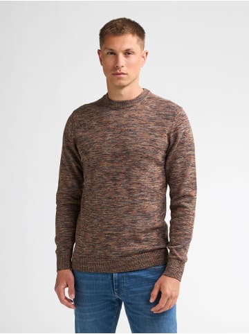 Petrol Industries Melierter Pullover mit Rundhalsausschnitt stonegate in Braun