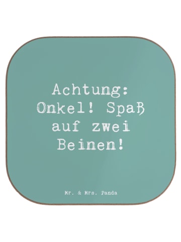 Mr. & Mrs. Panda Tassenuntersetzer Spruch Spaßiger Onkel mit Spruch in Meeresbrise