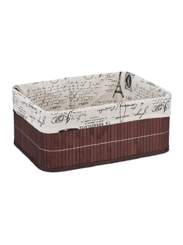 relaxdays 2 x Aufbewahrungskorb in Braun - (B)38 x (H)16,5 x (T)28,5 cm