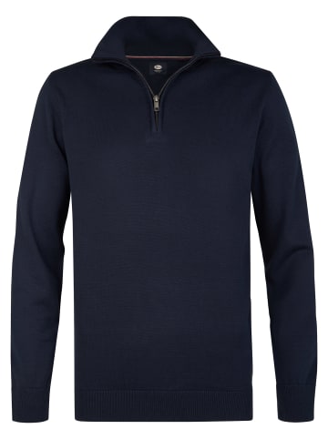 Petrol Industries Feinstrick-Pullover mit Half-Zip wheel in Blau