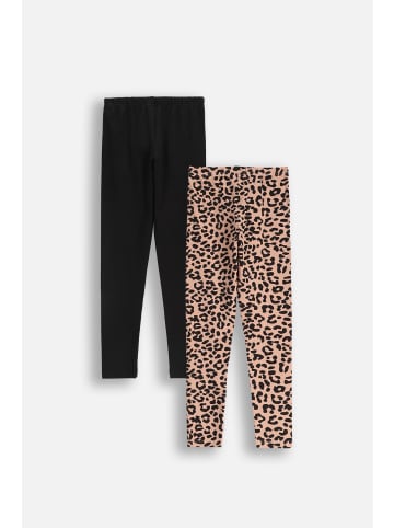 MOKIDA 2er-Pack Leggings mit langem Hosenbein in bunt