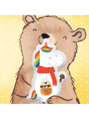 Mr. & Mrs. Panda Kissen Einhorn Pilz ohne Spruch in Weiß