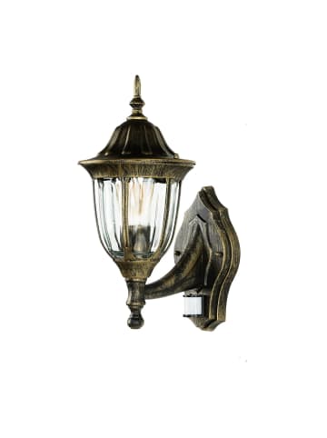 Licht-Erlebnisse Außen Wandlampe (B)16.5 x (H)37.5 cm in Gold Antik