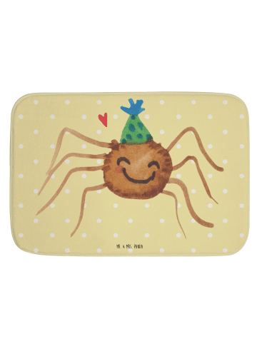 Mr. & Mrs. Panda Badteppich Spinne Agathe Party ohne Spruch in Gelb Pastell