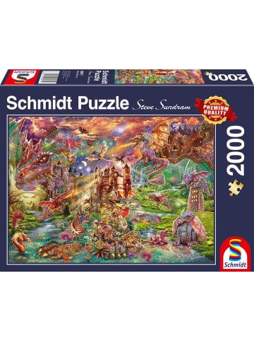 Schmidt Spiele Der Schatz der Drachen Puzzle 2.000 Teile | Erwachsenenpuzzle Standard