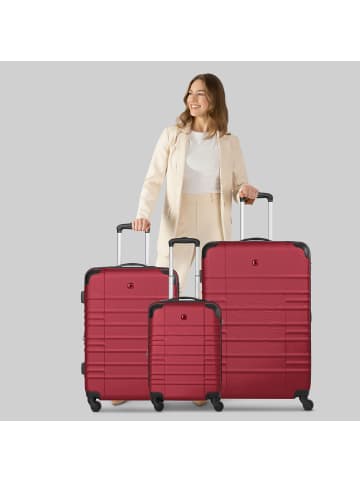 Wenger Amplar Evo 4 Rollen Kofferset 3-teilig mit Dehnfalte in ruby