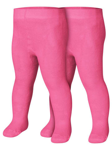 Playshoes Thermo-Strumpfhose uni Doppelpack in Pink