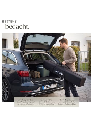 tectake Gartenzelt 3 x 3 m, inklusive Spannseile, Heringe und Tragetasche