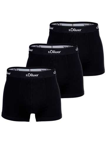 S. Oliver Boxershort 3er Pack in Schwarz