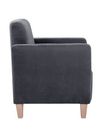 58 aufm Kessel SESSEL Karol Bezug Veloursstoff Buche natur / anthrazit