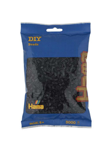 Hama Beutel mit 3000 Midi-Bügelperlen schwarz - ab 5 Jahren