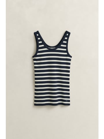 Gant Gestreiftes Tanktop in Palace Blue