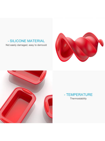 Intirilife Backform aus Silikon in Rot