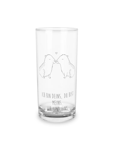 Mr. & Mrs. Panda Wasserglas Capybara Liebe mit Spruch in Transparent
