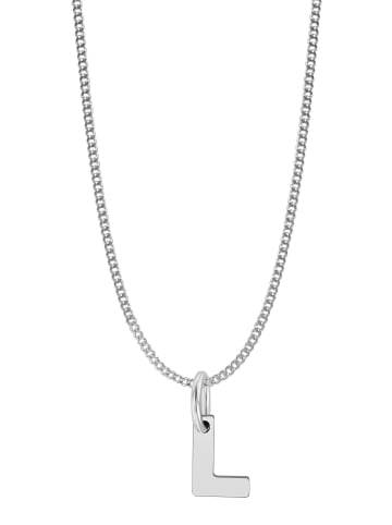 Adeliás Unisex Anhänger – Buchstabe N Buchstabenanhänger aus 925 Silber in silber