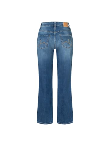 MAC HOSEN Laura Flared Fit Jeans aus Stretch-Denim in Mid Blue Use Washed