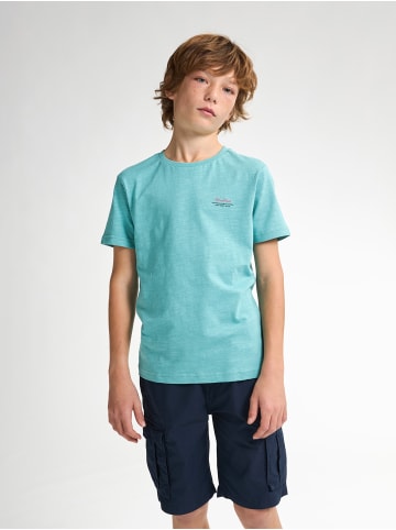 Petrol Industries T-Shirt mit Rückenaufdruck Tealshore in Grün