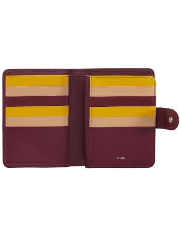 DuDu Geldbörse RFID Leder 11 cm in burgundy